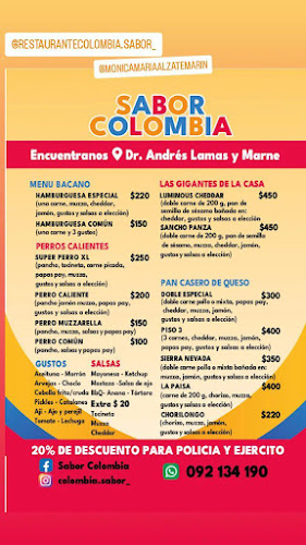 EL SABOR COLOMBIANO carrito de hamburguesa
