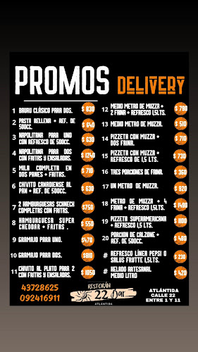 Opinii despre Restorán 22 Bar Atlántida în Atlántida - Gastronomía y hostelería