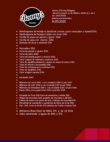 Benny's Montevideo Café Rotisería Almuerzo y Desayuno - Gastronomía y hostelería