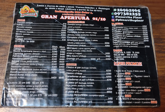 Opinii despre Pizzarriba în Canelones - Gastronomía y hostelería