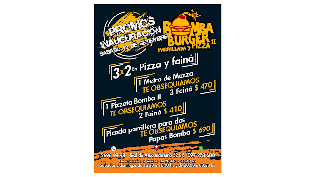 Opinii despre Bomba burger pizza y parrilla în Canelones - Gastronomía y hostelería