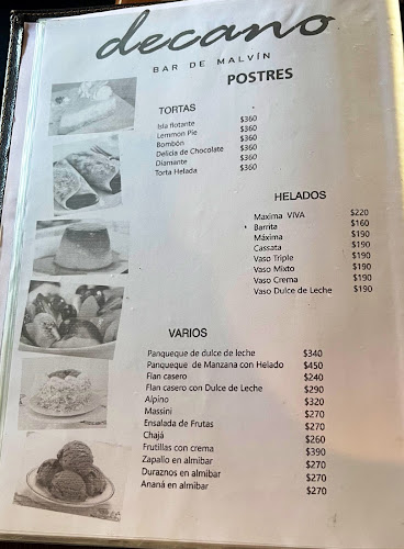 Decano - Gastronomía y hostelería