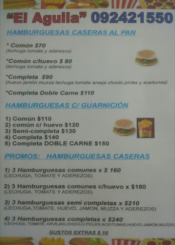 Opinii despre Minigrill El Aguila Salto în Salto - Gastronomía y hostelería