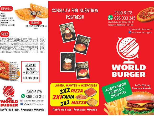 Opinii despre World Burger în Montevideo - Gastronomía y hostelería