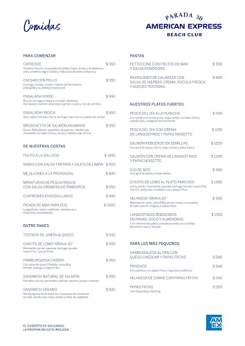 Parada 30 Brava - Amex Beach Club - Punta del Este