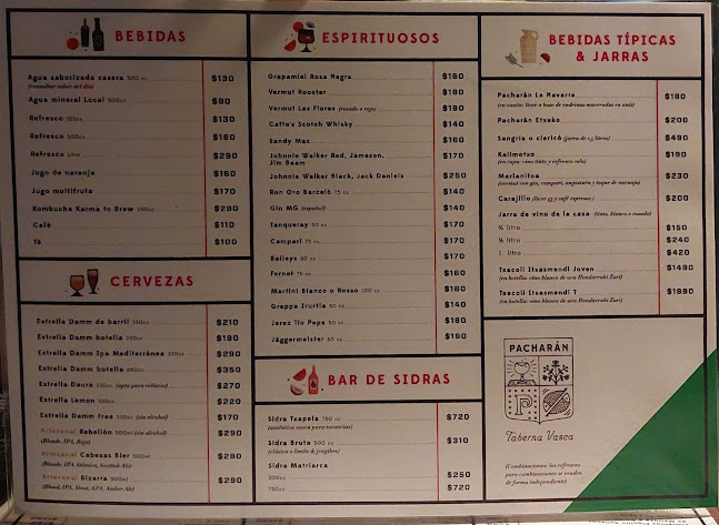 Opinii despre Pacharán Taberna Vasca în Montevideo - Gastronomía y hostelería