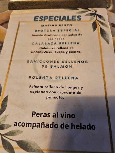 Comentarii opinii despre Matias Restó