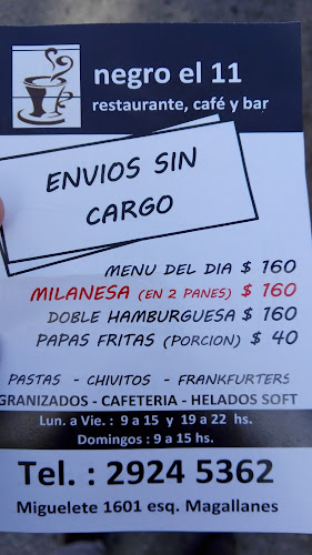 Opinii despre Negro el 11 - Restaurante, Café y Bar în Montevideo - Gastronomía y hostelería