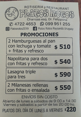 Opinii despre Platos Rotos în Paysandú - Gastronomía y hostelería