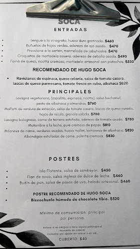 Opinii despre HUGO SOCA - cocina casera în Montevideo - Gastronomía y hostelería