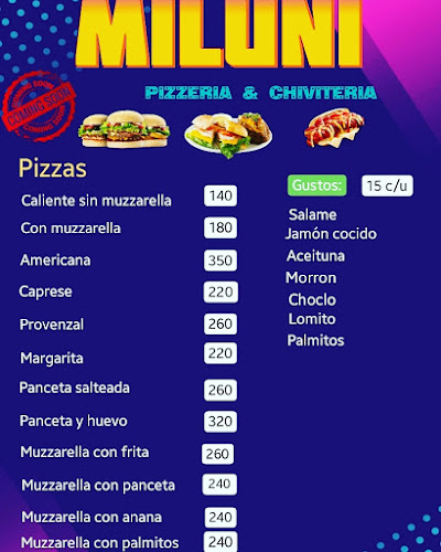Miluni Pizzería y Chivitería